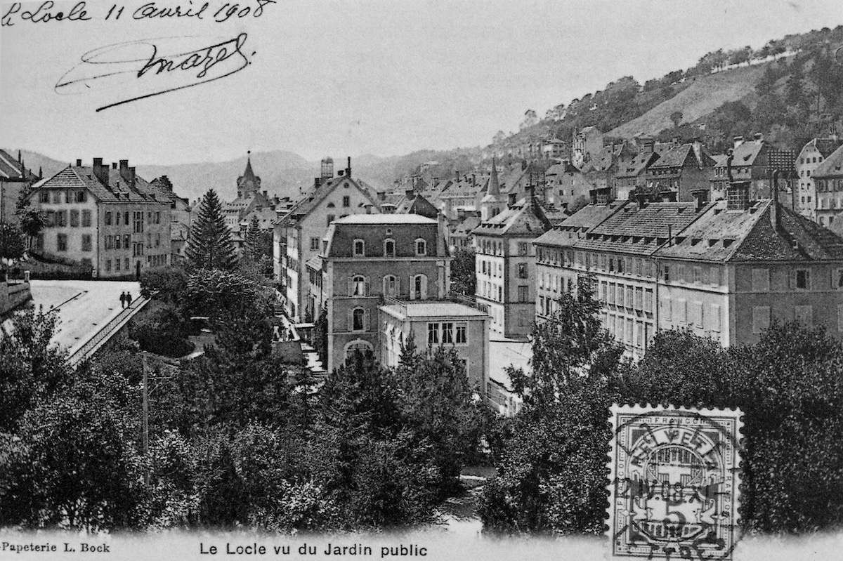 Ulysse Nardin Historische Postkarte Le Locle 1908