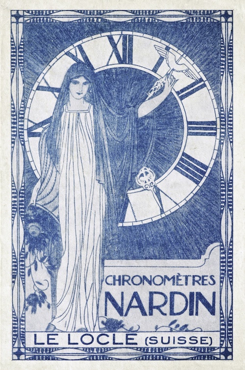 Ulysse Nardin Werbeplakat um 1920 Ein Werbeplakat von Ulysse Nardin um das Jahr 1920 herum.
