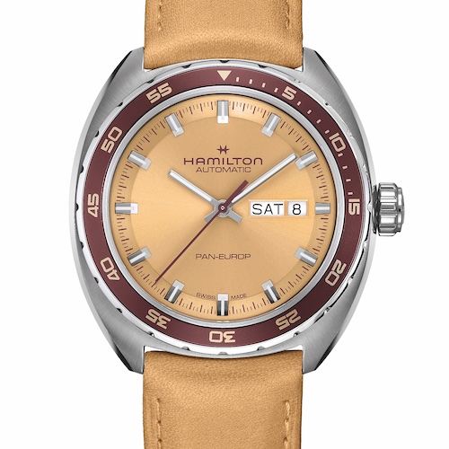 Hamilton Pan Europ Automatic H35435820 beiges Lederband Hamilton Pan Europ Automatic H35435820 beiges Lederband