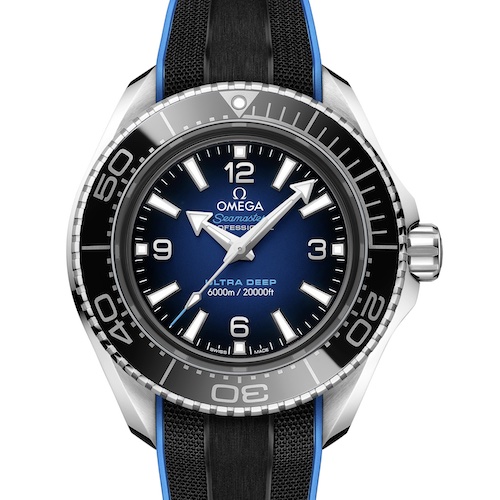 Omega Seamaster Planet Ocean Ultra Deep Serienmodell Das Serienmodell der Omega Seamaster Planet Ocean Ultra Blue besitzt einen Durchmesser von 45,5 Millimeter.