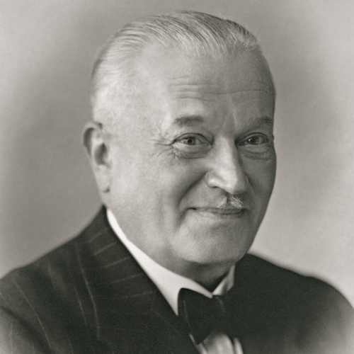 Der Rolex-Gründer Hans Wilsdorf in einer Fotografie um 1945.