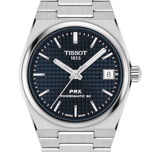 Tissot PRX 35mm T137_207_11_041_00_Blau Die Automatikversion der PRX in 35 Millimeter Größe mit schwarzem Zifferblatt.