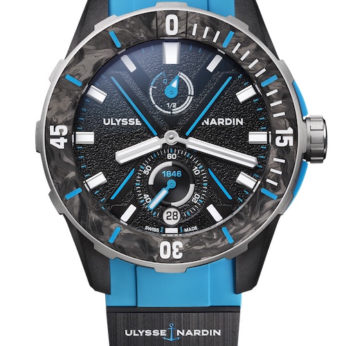 Ulysse Nardin Diver Net Azure 1183_170_2B/3A Die Ulysse Nardin Diver Net ist überwiegend aus recycelten Materialien hergestellt.