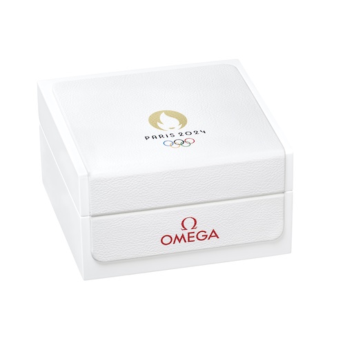 Omega Seamaster Diver 300M Paris 2024 Special Edition 522.21.42.20.04.001 Die Omega Seamaster Diver 300M Paris 2024 Special Edition wird in einer weißen Präsentationsbox geliefert.