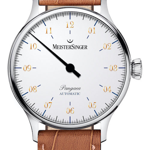 Meistersinger PM9901G SG03 Print Die Pangaea besitzt ein Edelstahlgehäuse mit einem Durchmesser von 40 Millimetern.