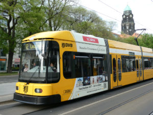 Uhrenmuseum Glashütte Straßenbahnwerbung 2023