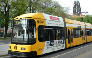 Uhrenmuseum Glashütte Straßenbahnwerbung 2023
