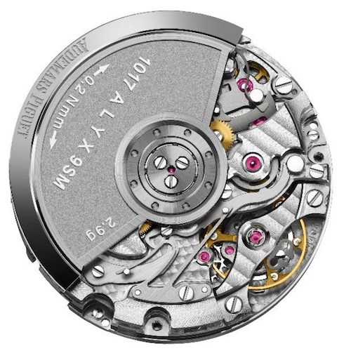 Audemars Piguet Kaliber 4404 Rückseite Weißgold Das Kaliber 4404 mit der Schwungmasse der Weißgoldversion.