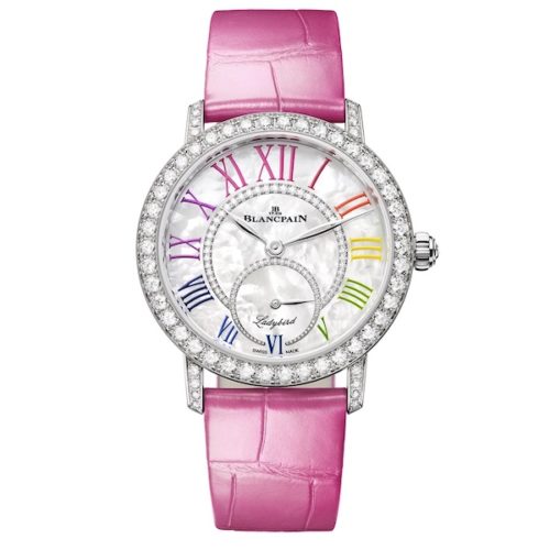 Blancpain Ladybird Himbeerrosa 3661a-1954-95A Die Blancpain Ladybird Color hat einen Durchmesser von 34,90 Millimetern.