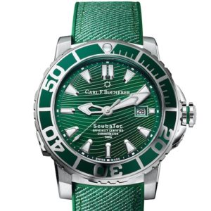 Die Carl F. Bucherer Patravi Scubatec Verde ist ein von der COSC geprüftes Chronometer.