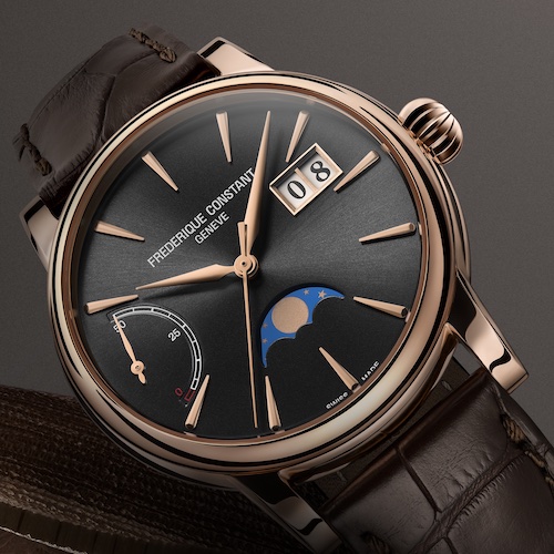 Frédérique Constant FC-735G3H9 Classic Power Reserve Big Date Manufacture Roségold Die Version der Power Reserve Big Date aus 18K Roségold ist limitiert auf 350 Exemplare.