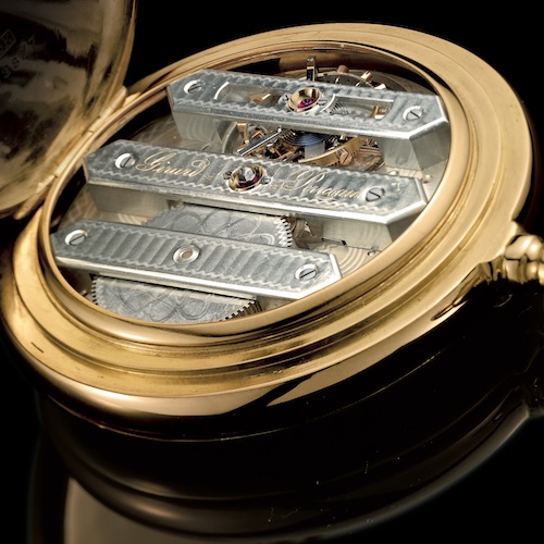 Girard-Perregaux 1867 Tourbillon mit drei Brücken Nickel Silber Brücken Die Brücken des Tourbillons sind aus einer Nickel-Silber-Legierung gefertigt.