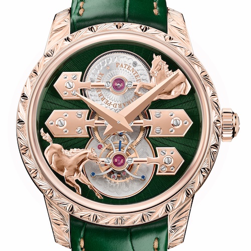 Girard-Perregaux Tourbillon Esmerada Armbanduhr Die Tradition des Tourbillons unter drei Brücken führt Girard-Perregaux auch bei Armbanduhren fort.