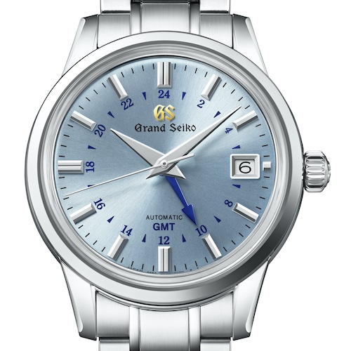 Grand Seiko SBGM253 Das himmelblaue Zifferblatt ist mit einem Sonnenschliff versehen.