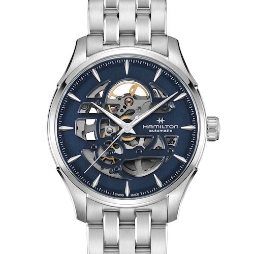 Hamilton Jazzmaster Skeleton H42535141_Soldier_Edelstahlband Die große Version der Hamilton Jazzmaster Skeleton am Edelstahlband.