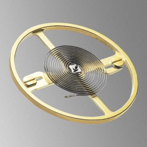 Die Nivachron-Spirale basiert auf einer Metalllegierung auf Titanbasis und reduziert magnetische Einflüsse.