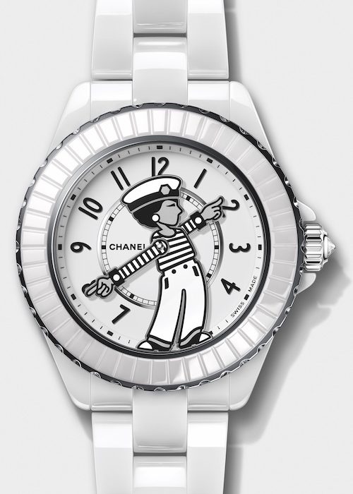 Chanel J12 Weiß Das Matrosen-Oberteil inspirierte die J12 Mademoiselle.