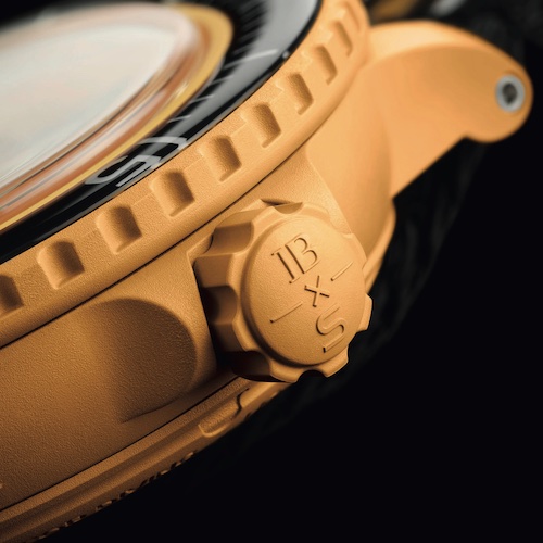 Swatch Scuba Krone Auf der Krone finden sich das Swatch- und das Blancpain-Logo vereint.