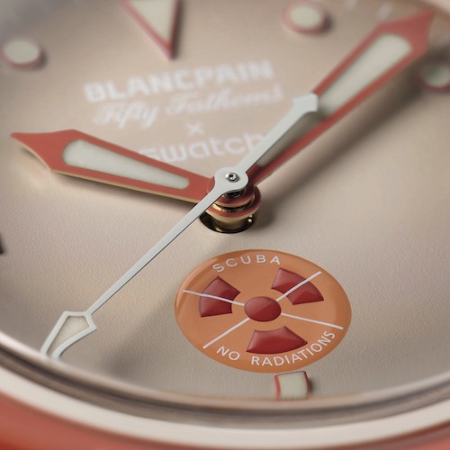 Swatch Scuba No Radiation In den 1960ern wies das Zifferblatt mit dem »No Radiations«-Logo darauf hin, dass diese Taucheruhren frei von Radium waren.
