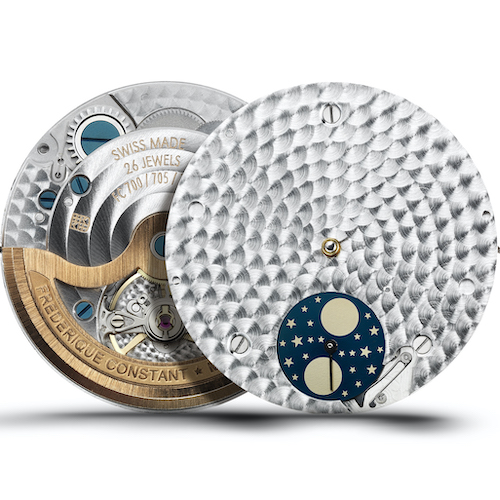 Frédérique Constant FC-705 Mondphase Das Frédérique Constant Kaliber FC-705 besitzt die Anzeige einer Mondphase.