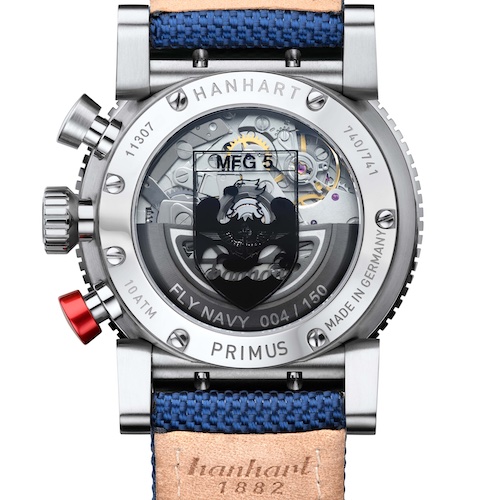 Hanhart Primus Fly Navy Boden MFG3 Beim Marinefliegergeschwader 5 befindet sich ein Seeadler im Logo.