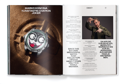 Marko Koncina Konstantin Chaykin Marco Koncina, Gründer der Swiss Watch Gang, erläutert seine Vorliebe für die Joker von Konstantin Chaykin.