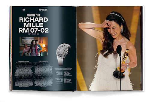 Richard Mille Michelle Yeoh Oscar-Peristrägerin Michelle Yeoh und ihre Richard Mille haben Uhren in das Rampenlicht gerückt.