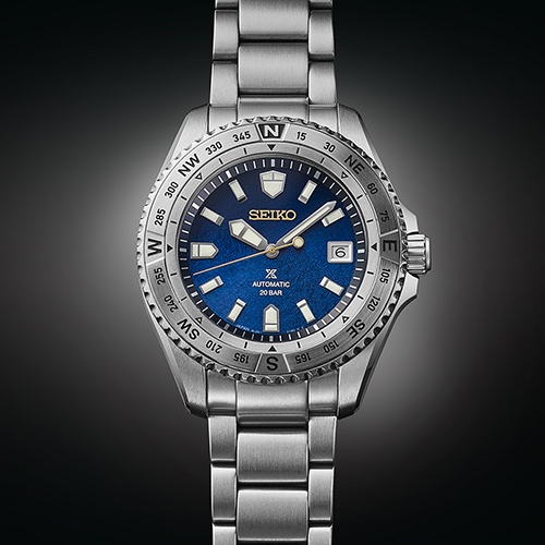 Seiko Prospex Land SLA071J1 Front Dreidimensionale Indizes, breite Zeiger und ein entspiegeltes Saphirglas sorgen für gute Ablesbarkeit.