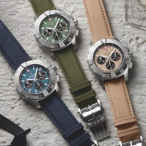 Die neue Breitling B01 Avenger Kollektion umfasst auch einen Chronographen mit grünem Zifferblatt.