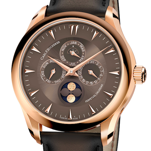 Carl F. Bucherer Manero Peripheral Perpetual Calendar_00-10916-03-93-04_CS Der Ewige Kalender von Carl F. Bucherer mit taupe-farbenem Zifferblatt.