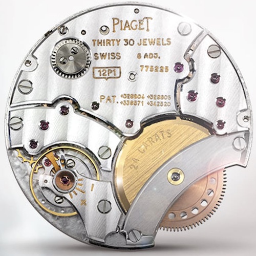 Piaget Kaliber 12P1 Das historische Kaliber 12P1 erschien 1960 nach drei Jahren Entwicklungszeit.