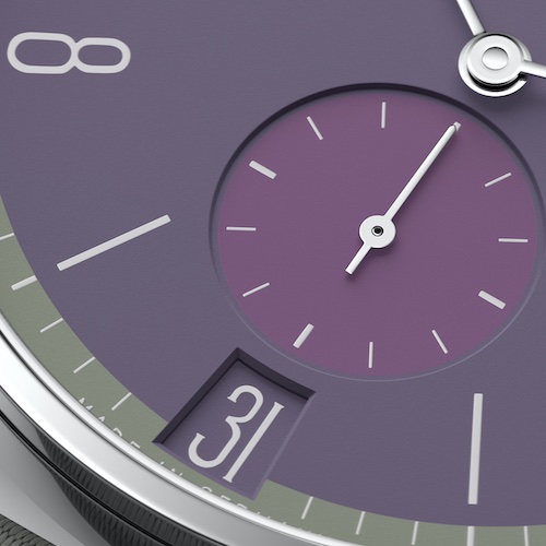 Nomos Glashütte Tangente 38 Datum Mauvegrün