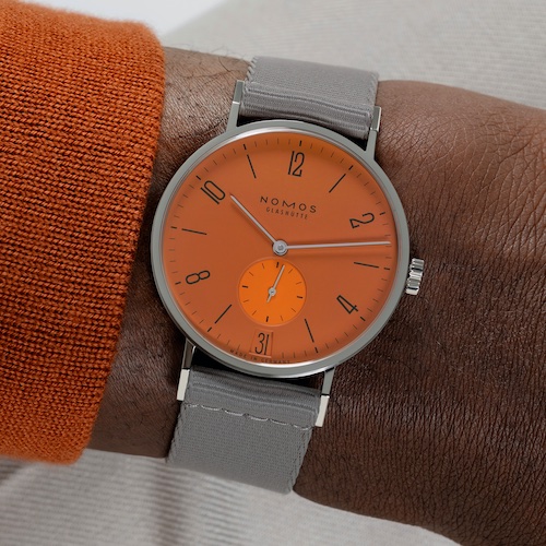 Nomos Glashütte Tangente 38 Datum Poporange
