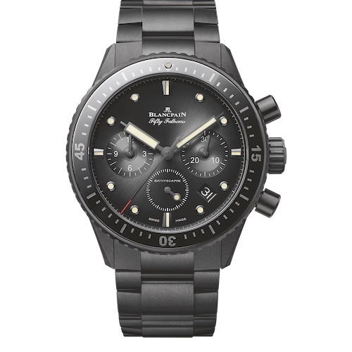Blancpain Bathyscaphe Complete Calendar Moon Phase Schwarz Die Blancpain Bathyscaphe ganz in Schwarz.