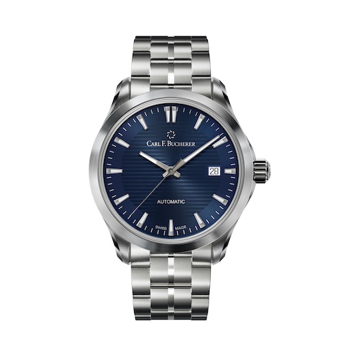 Carl F. Bucherer Manero Urban.00.10929.08.53.21 Das Zifferblatt mit seinem Opalin-Muster erzeugt einen dreidimensionalen Effekt.