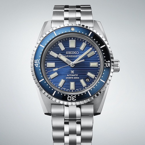 Seiko Prospex Marinemaster SJE197J1 Die Seiko Prospex Marinemaster Referenz SJE197J1 mit blauem Zifferblatt und Lünette.