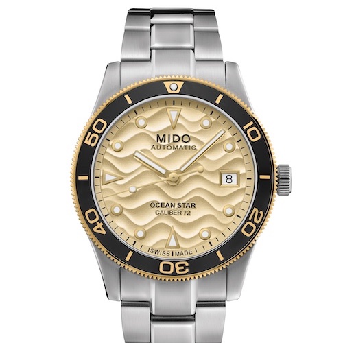 MIDO Ocean Star 39_1.190 Euro UVP_M026.907.21.021.00 Die Version der Mido Ocean Star 39 mit champagnerfarbenem Zifferblatt.