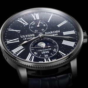 Der Marine Tourpilleur Mondphase von Ulysse Nardin mit Aventurin-Zifferblatt,