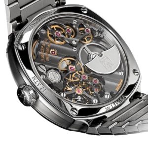 Das Manufakturkaliber HMC 500 mit Mikrorotor ist das flachste Werk von H.Moser & Cie im 21. Jahrhundert.