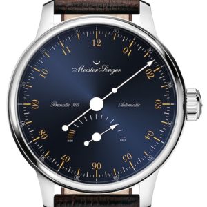 Das Zifferblatt der Meistersinger Primatic 365 ist mit einem Sonnenschliff verziert.