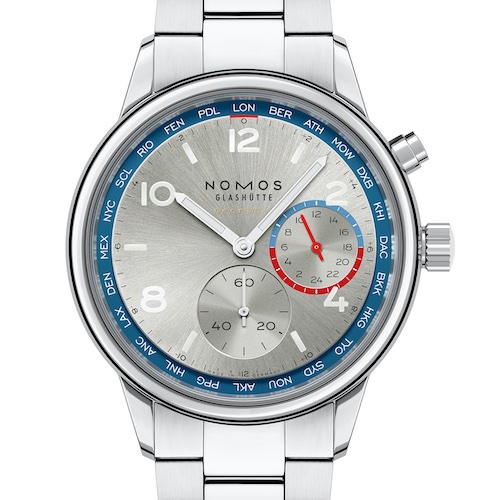 Nomos Glashütte 0790 Club Sport Neomatik Worldtimer silver Nomos Glashütte 0790 Club Sport Neomatik Worldtimer silver