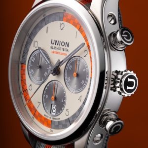 Union Glashütte Belisar Chronograph Limitierte Edition Silvretta Classic 2025 Krone