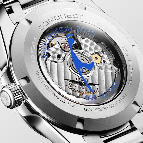 Die Longines Sylt Edition trägt die Umrisse von Deutschlands größter Nordseeinsel auf dem Glasboden.