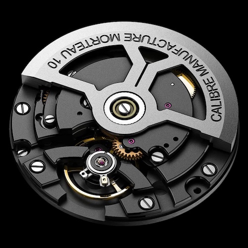 Yema Kaliber CMM.10 Das Automatikwerk ist galvanisch behandelt.