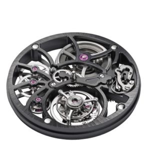 Das Kaliber von LJP7814 La Joux-Perret ist ein fliegend gelagertes Tourbillon.