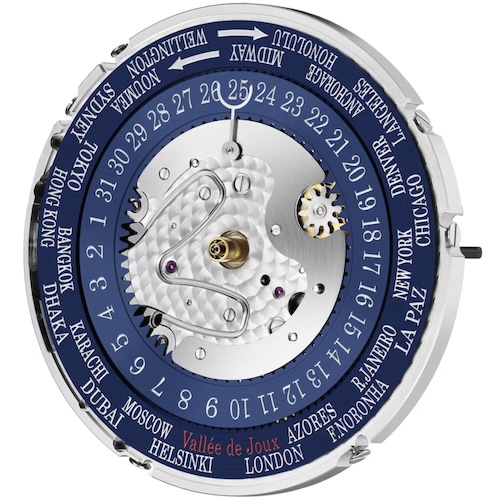 Die Städtenamen der Zeitzonenscheibe lassen sich individuell anpassen.