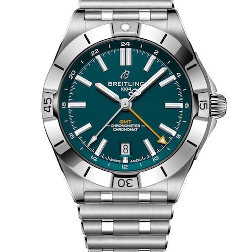 Chronomat GMT 40_13_A32398D21C1A1_US_NFL_JACKSONVILLE_JAGUARS_soldier_RGB Breitling Chronomat Automatic GMT 40 NFL Jackson Ville Jaguars
