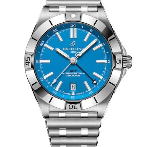 Chronomat GMT 40_13_A32398E11C1A1_US_NFL_CAROLINA_PANTHERS_soldier_RGB Breitling Chronomat Automatic GMT 40 NFL Carolina Panthers