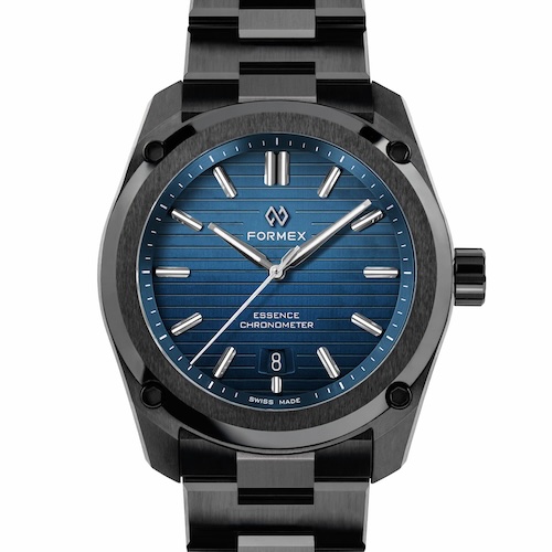 Formex Essence Ceramica Blue Die Essence Ceramica Arctic White von Formex mit blauem Zifferblatt.