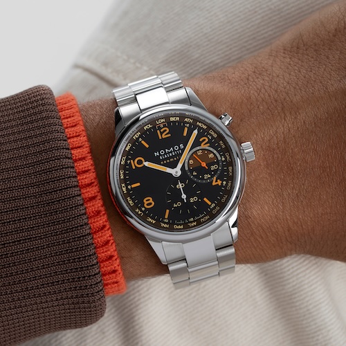 Nomos Club Sport Neomatik Weltzeit Night Vision Grid Das Modell Grid der Nomos Club Sport Neomatik Weltzeit Night Vision.